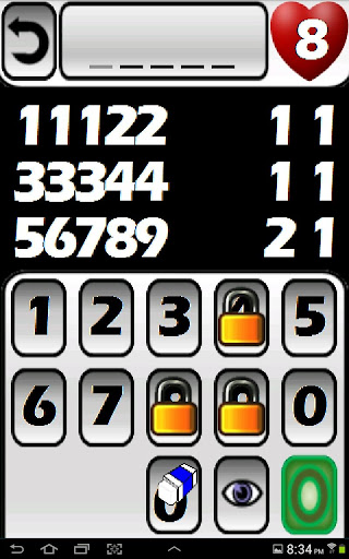 Mastermind Numbers Android