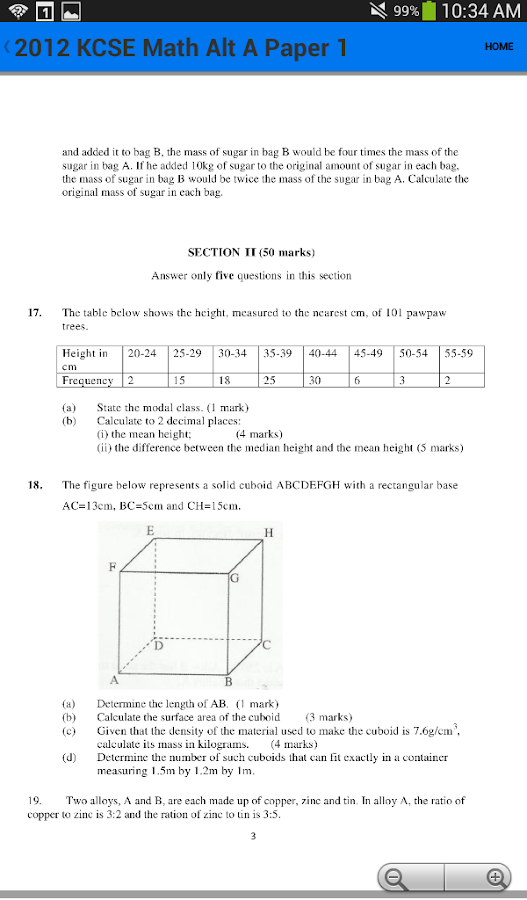 KCSE Math Questions - Android Apps on Google Play