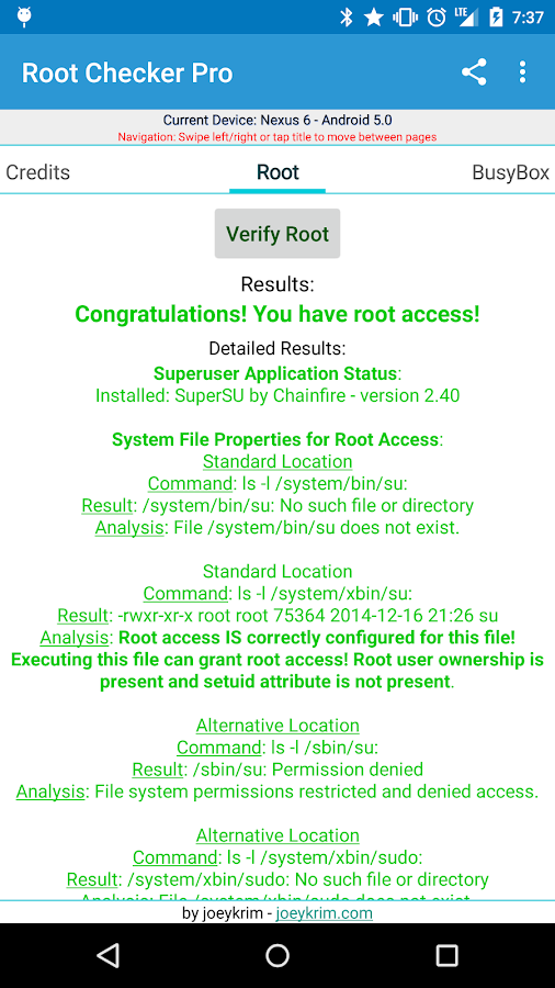 Root Checker Pro - screenshot