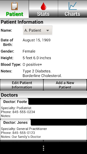 Blood Work Test Stats Tracker