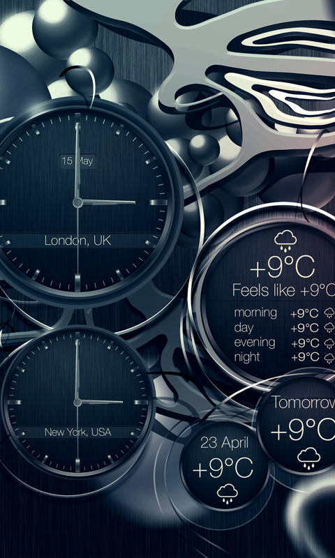 Black business clock PRO Screen 2