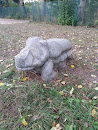 Nashorn Skulptur