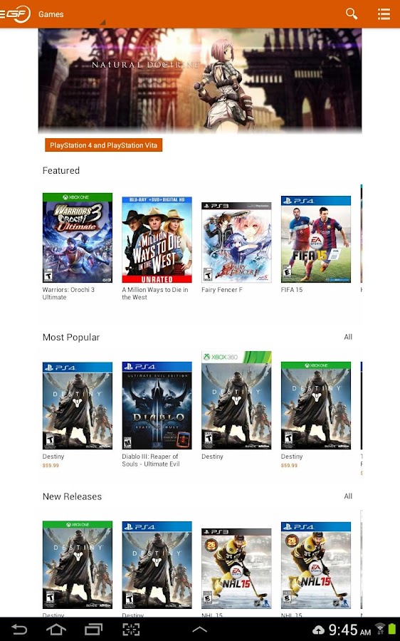 GameFly App Android su Google Play