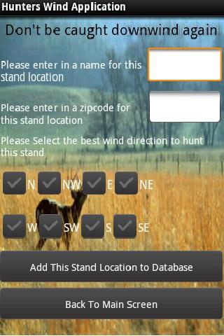 Hunters Wind Direction App Screen 3