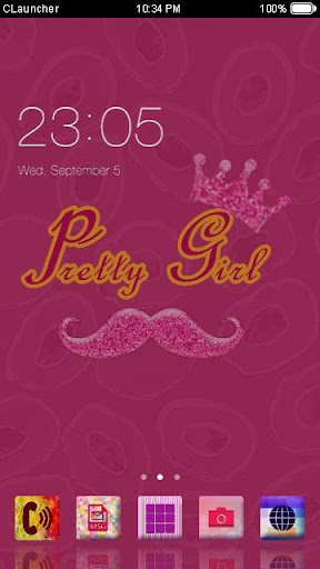 Pretty Girl C Launcher Theme