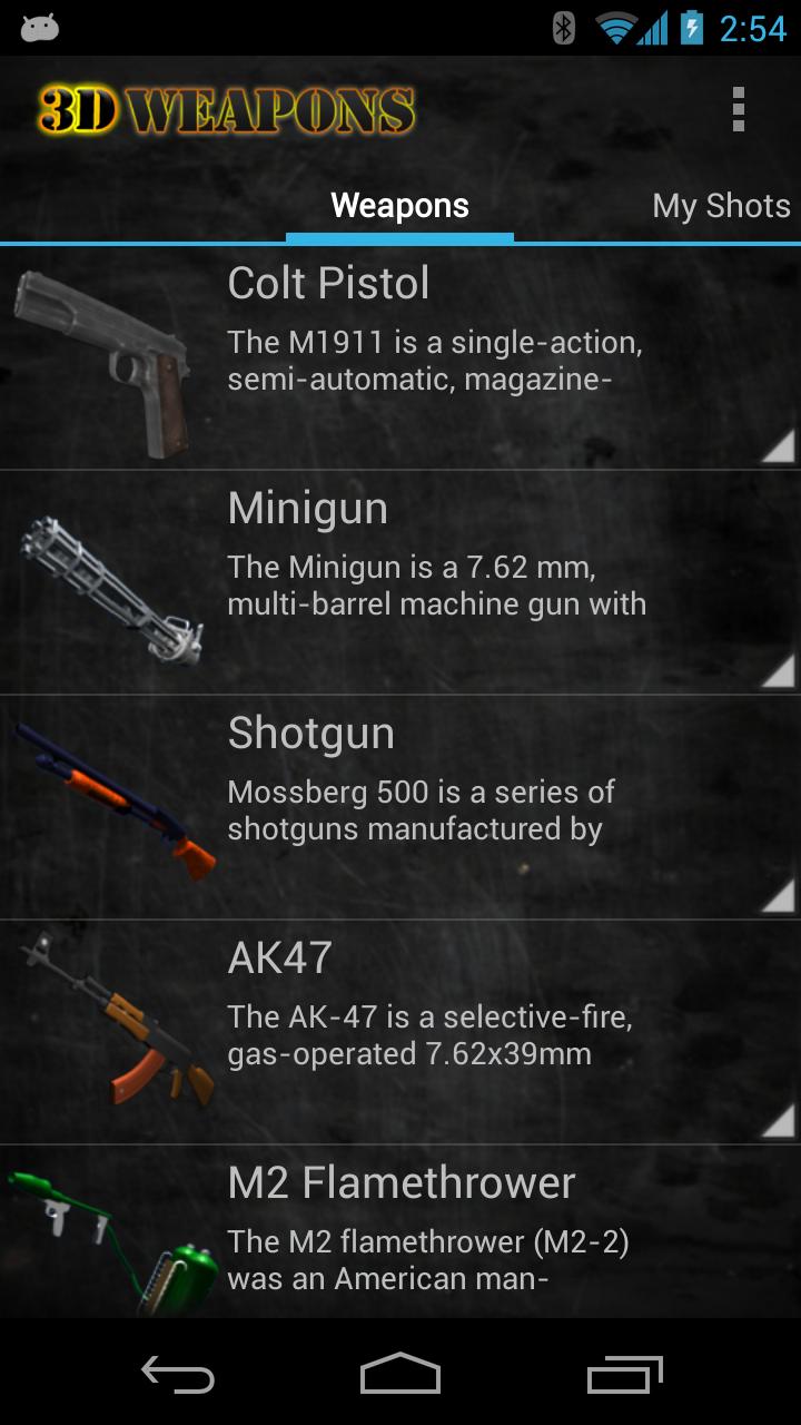 3D Weapons Pro Screen 3