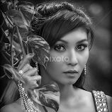 Her Gaze in BW by Chandra Irahadi -  