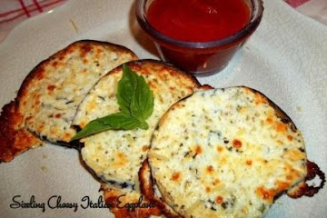 Sizzling Cheesy Italian Eggplant - Cassies