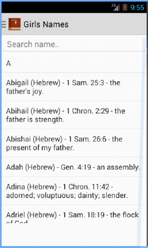 【免費書籍App】Bible Names and Meanings-APP點子