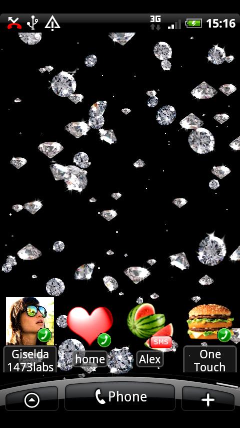 Android application Rain of Diamonds LiveWallpaper screenshort