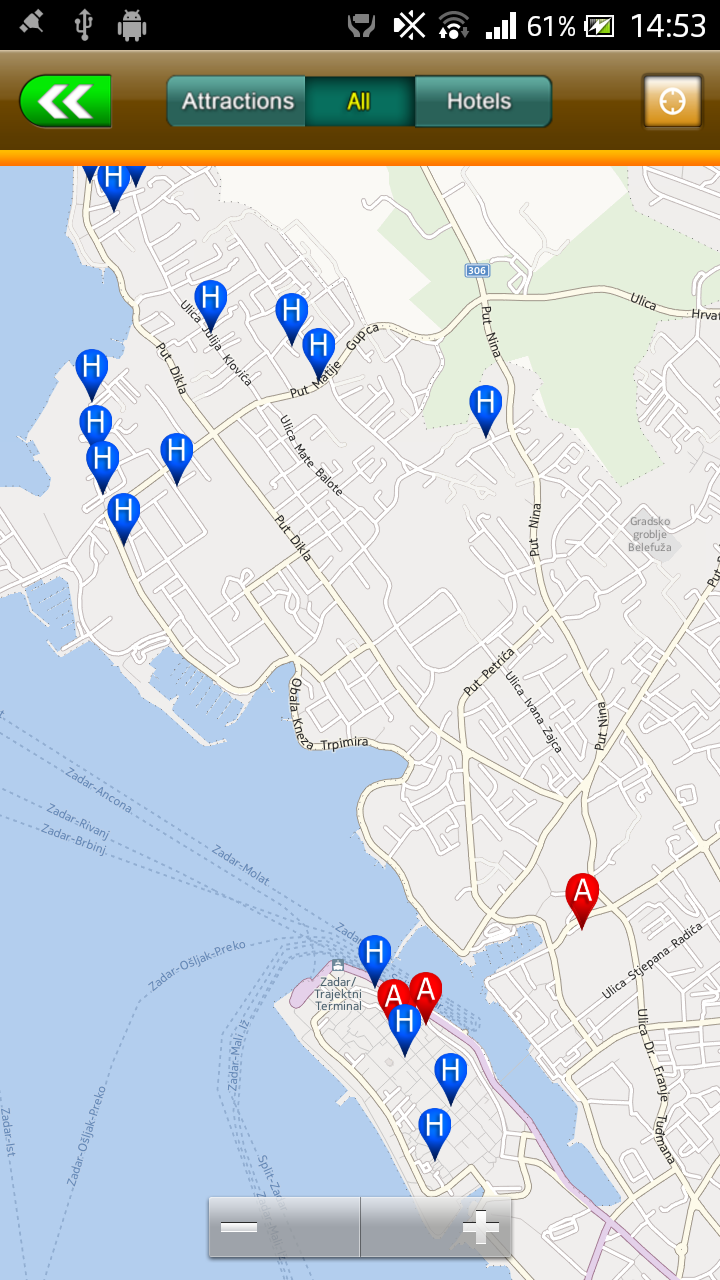 Zadar Offline Map Guide Screen 2