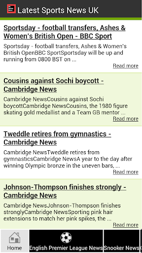 Latest Sports News UK