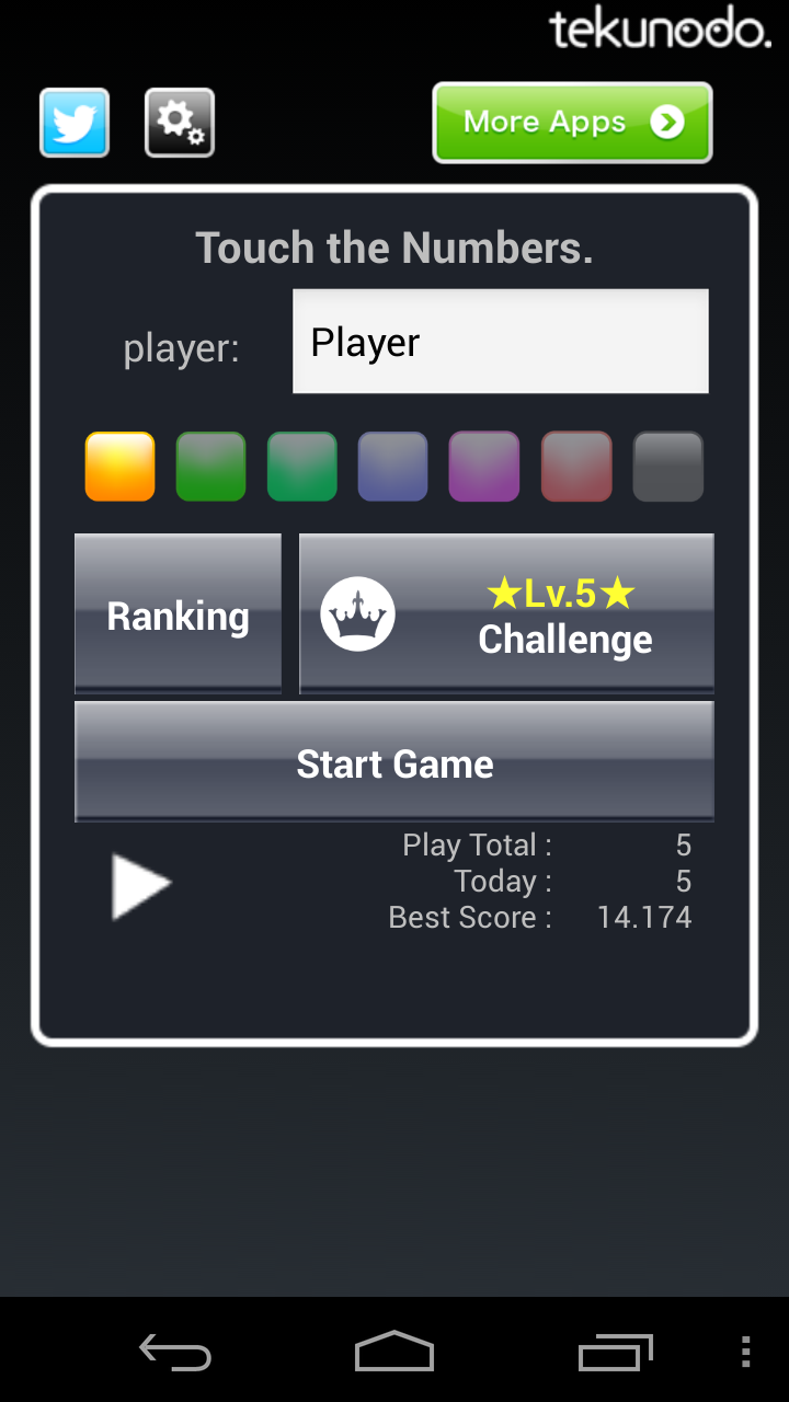 Touch the Numbers for Android Screen 2