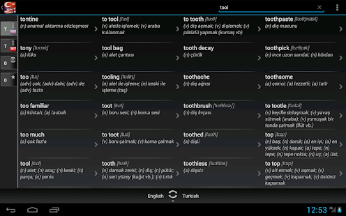 App Dictionary Turkish English apk for kindle fire 