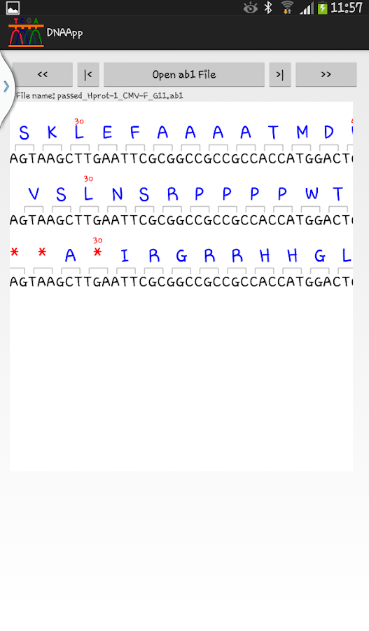   DNAApp: DNA sequence analyzer — ekrānuzņēmums 