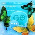 GO SMS Theme Blue Butterfly logo