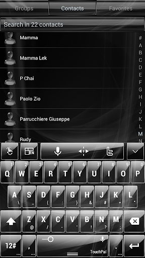 Theme TouchPal Glass Black