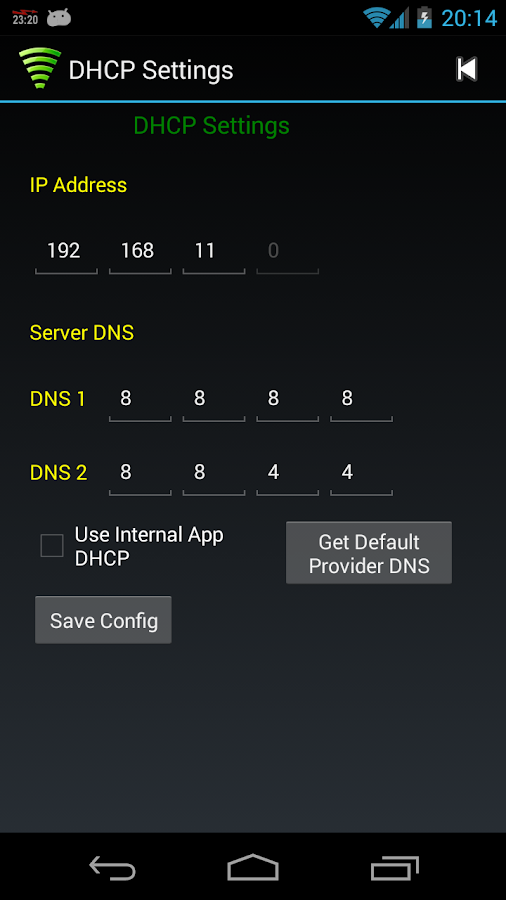   WiFi Tether Router: captura de tela 