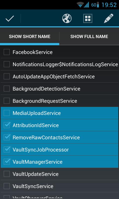 Disable Service Screen 1