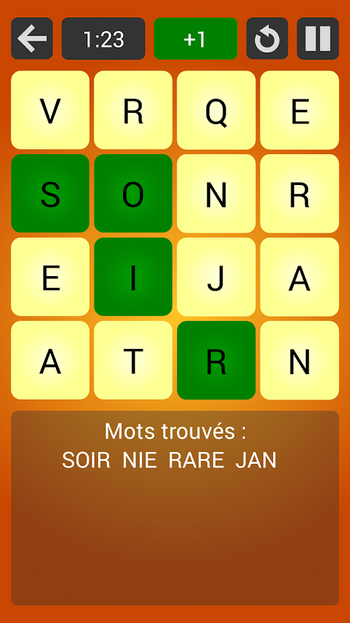 Android application Woggle FR Pro - Boggle screenshort