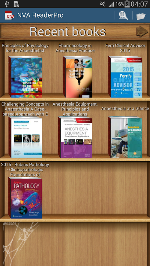 Android application NVA ReaderPro screenshort