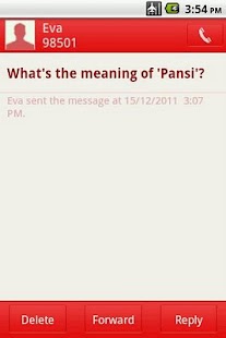 Easy SMS solid Red theme Screenshots 1