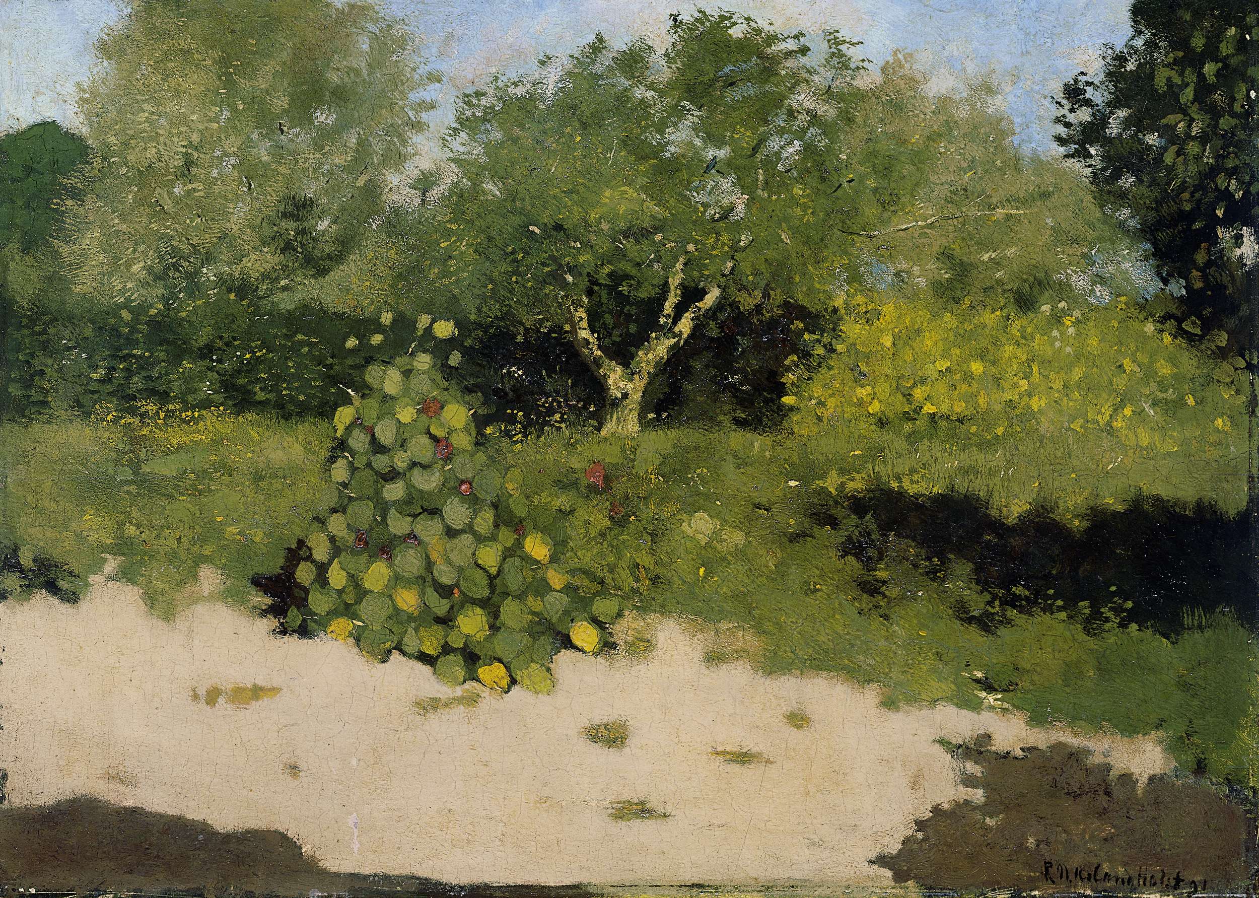 Corner of a Garden with Nasturtiums