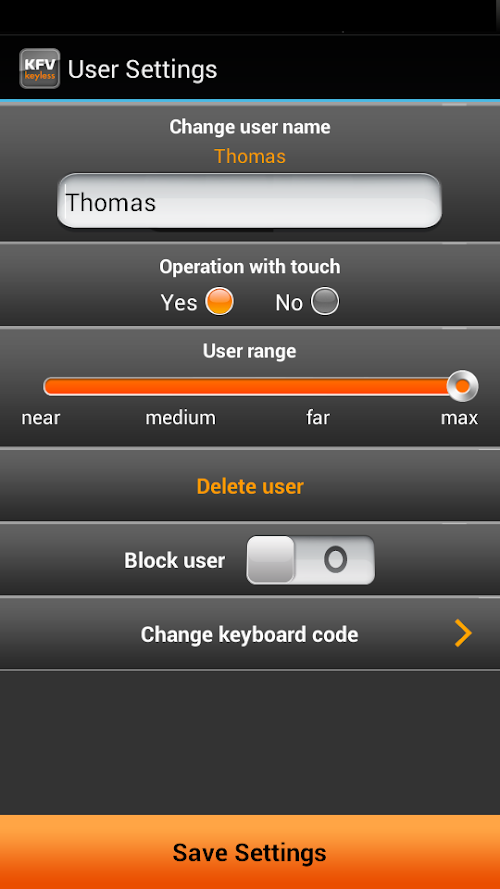 Android application KFVkeyless screenshort