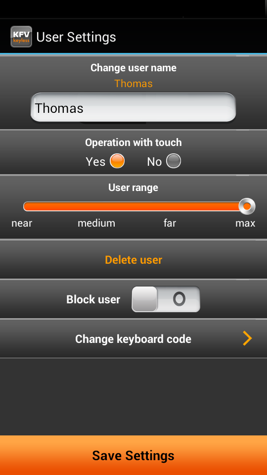 KFVkeyless Screen 1