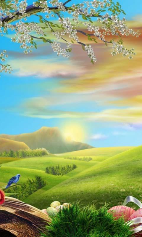 Android application Cartoon Nature Live Wallpaper screenshort