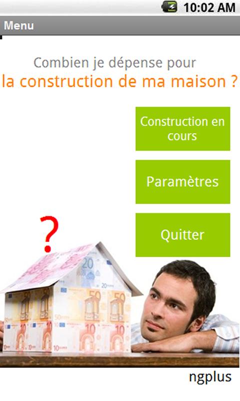 Android application Gérer les dépenses de travaux screenshort