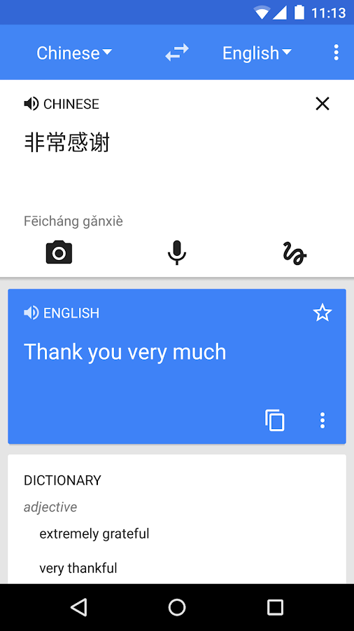 Google Translate - screenshot