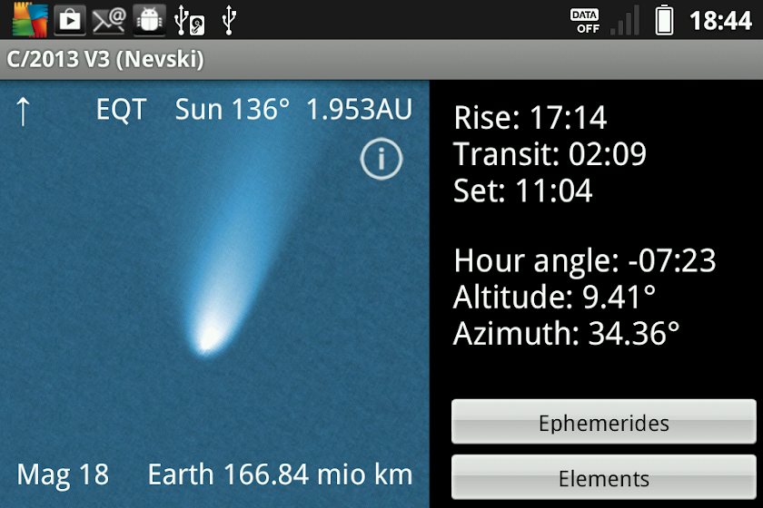 Comet Watcher Screen 3