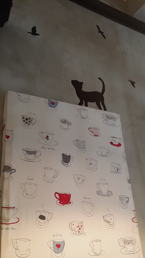PoTeaTo Coffee and Cat Mural