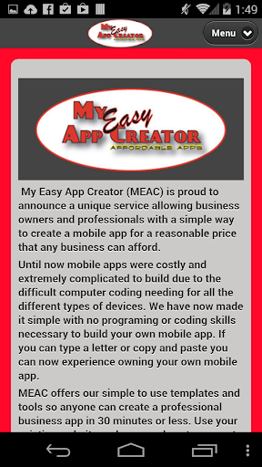 My Easy App Creator Mobile App