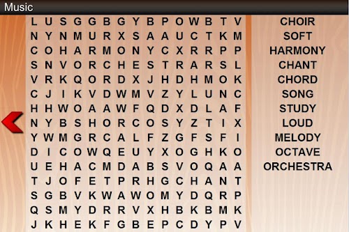 Android application Word Search English Spanish screenshort