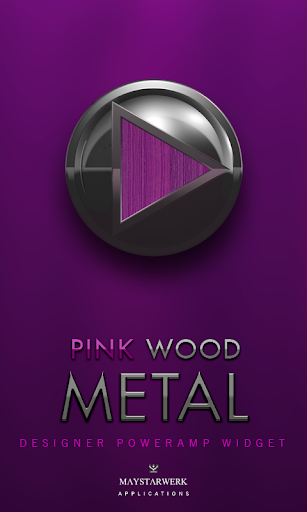 Poweramp Widget Pink Wood Meta