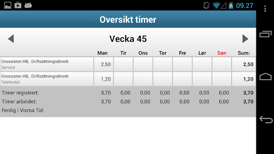 Visma Avendo Time Screenshots 4