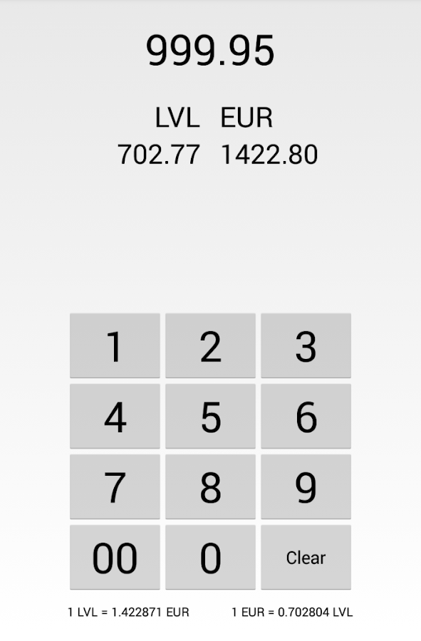 EUR / LVL Converter - screenshot