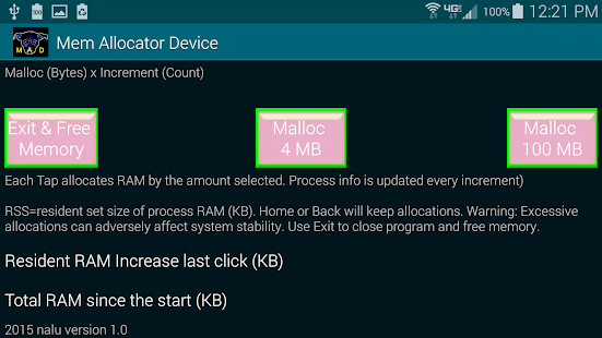 Lastest Memory Allocator Device (MAD) APK