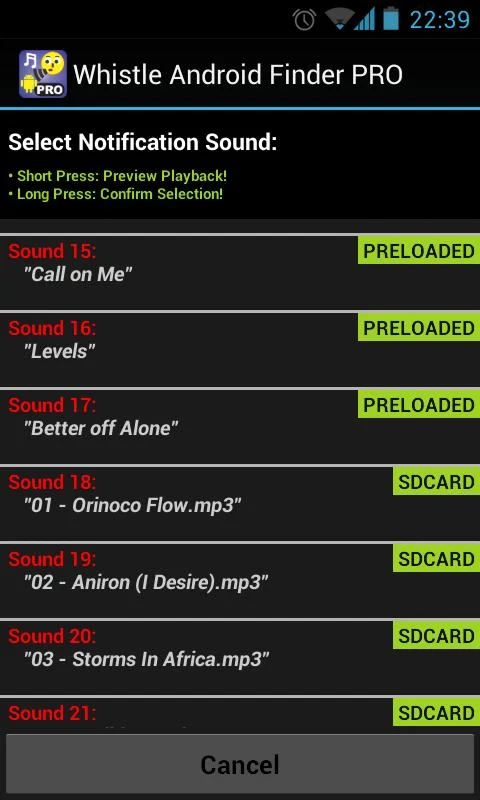    Whistle Android Finder PRO- screenshot  