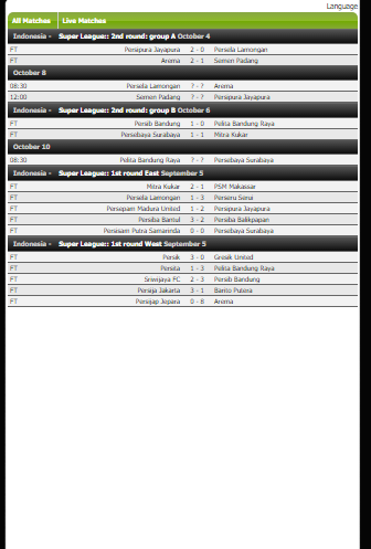 Live Score Indonesia