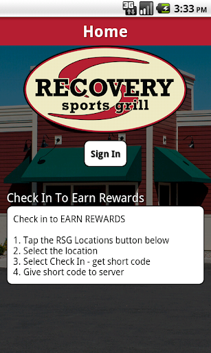 Recovery Sports Grill Rewards