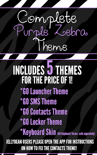 Complete Purple Zebra Theme