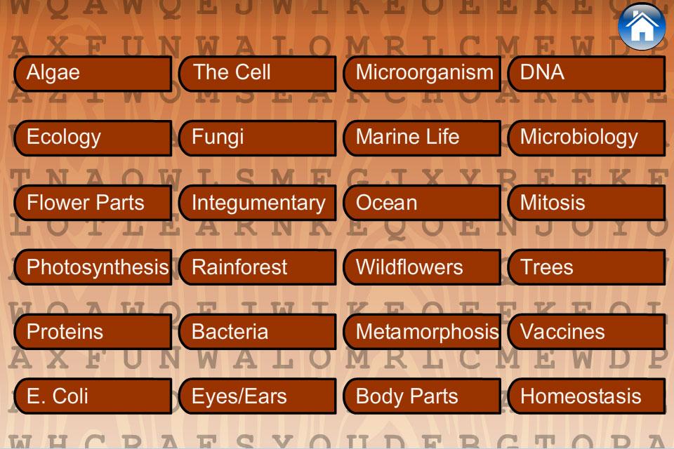 Word Search Biology - Android Apps on Google Play