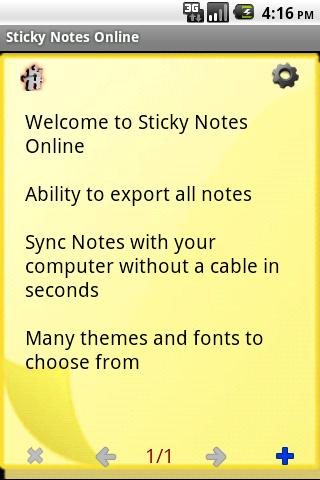 Android application Sticky Notes Online screenshort