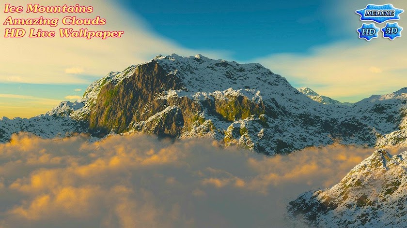 Ice Mountains Amazing Clouds Screen 2