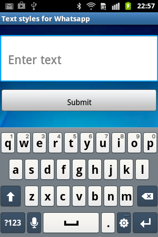 Android application Text art for Whatsapp screenshort
