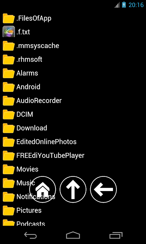 Android application file manager free screenshort