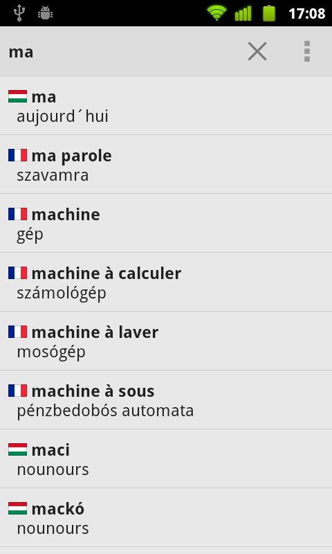 Hungarian Dictionary - screenshot